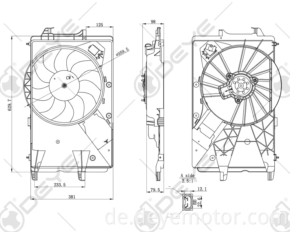 52409926 2021 Neuankömmling Kühlerlüftermotor für FIAT